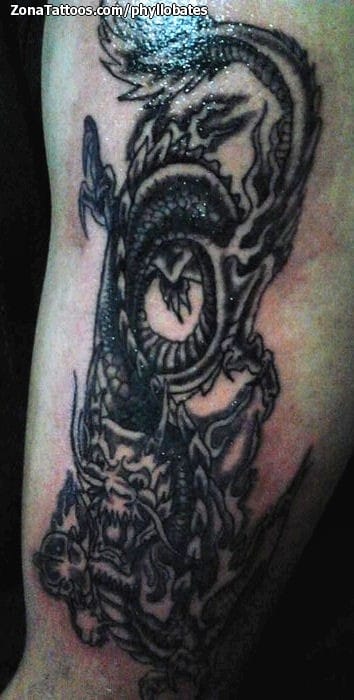 Foto de tatuaje Dragones, Orientales