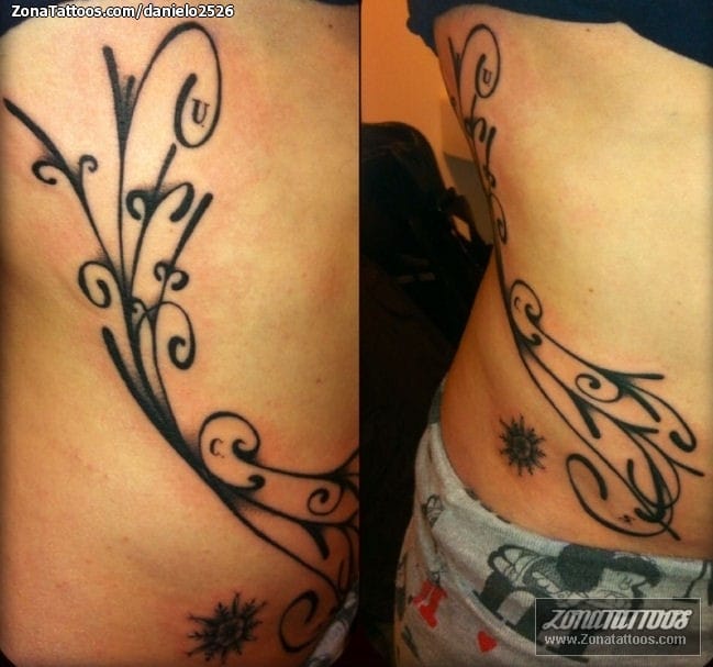 Tattoo photo Flourish, Snowflakes