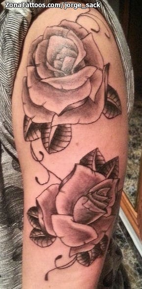 Tattoo photo Roses, Flowers