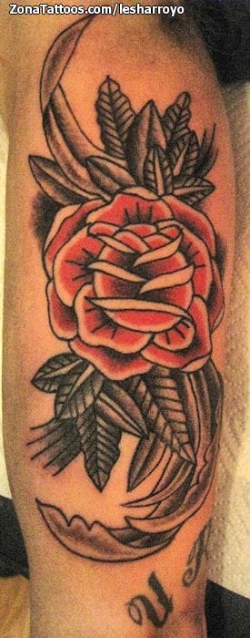 Tattoo photo Roses, Old School, Flowers