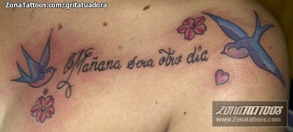 Foto de tatuaje Golondrinas, Frases, Letras