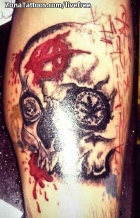 Tattoo photo Skulls, Anarchy, Symbols