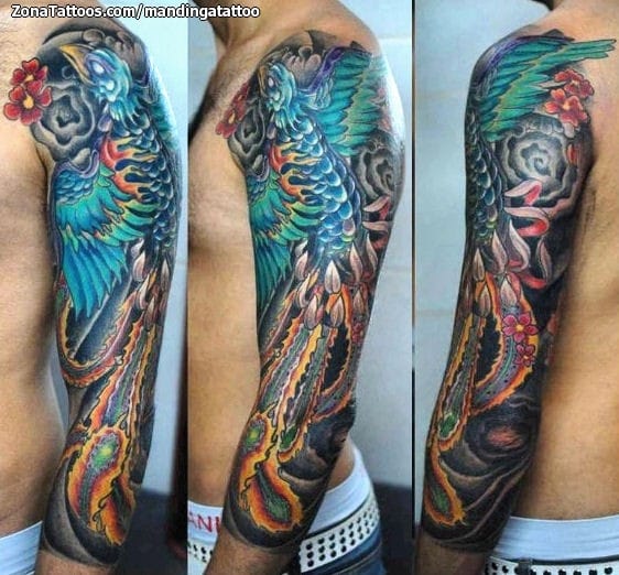 Tattoo photo Phoenix, Fantasy, Sleeves