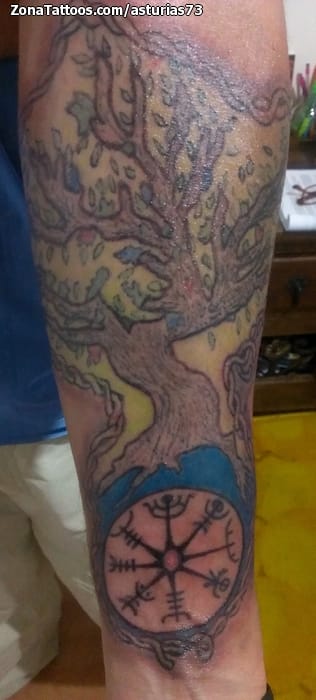 Tattoo photo Trees, Celtic, Forearm