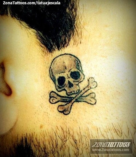 Tattoo photo Skulls, Face, Tiny