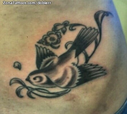 Tattoo photo Birds, Animals, Sparrows