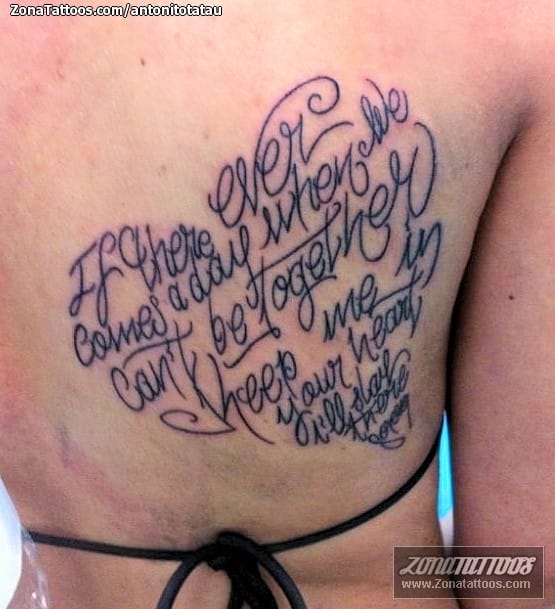 Foto de tatuaje Letras, Frases, Corazones