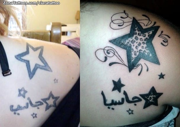 Tattoo photo Cover Up, Shoulder, Stars