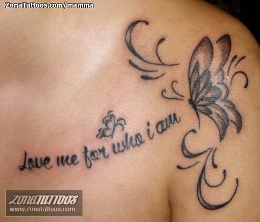 love me for who i am butterfly tattoo