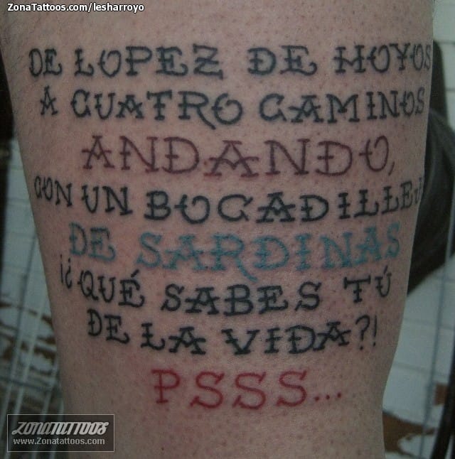 Foto de tatuaje Letras, Old School, Frases