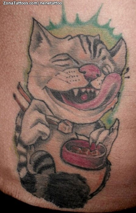 Foto de tatuaje Gatos, Animales, Caricaturas