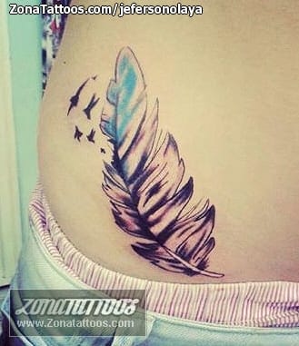 Foto de tatuaje Plumas