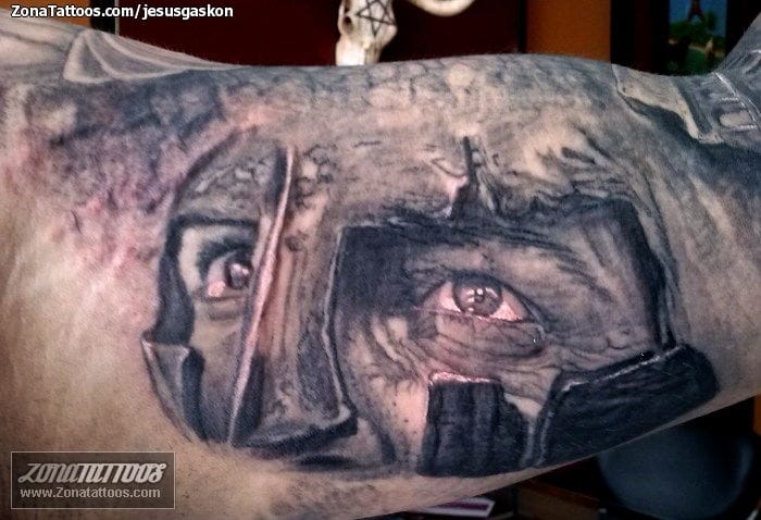 Tattoo photo Faces, Helmets