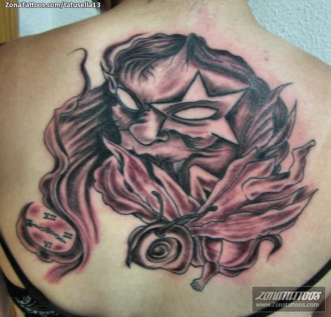 Foto de tatuaje Fantasía, Espalda