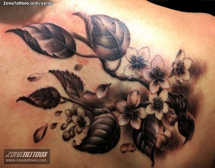 Tattoo photo Cherry blossoms, Flowers