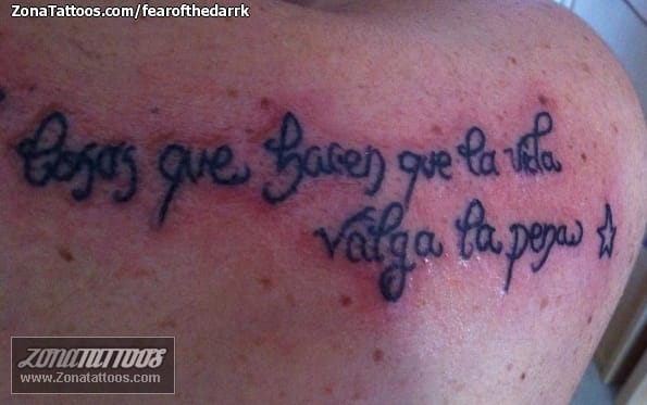 Foto de tatuaje Letras, Frases