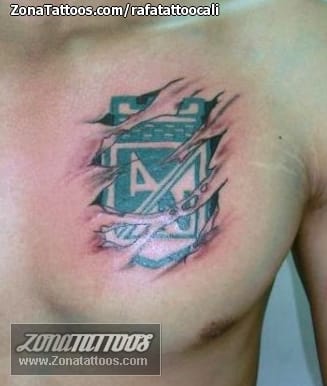 Foto de tatuaje Escudos, Deportes, Pecho