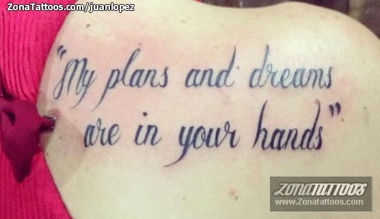 Foto de tatuaje Frases, Letras