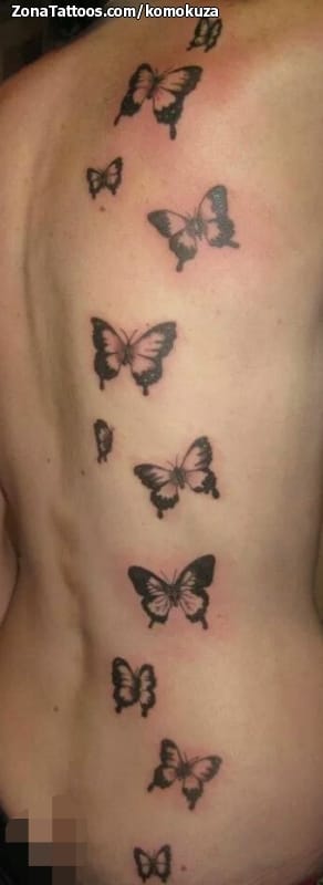 Foto de tatuaje Mariposas, Insectos, Espalda