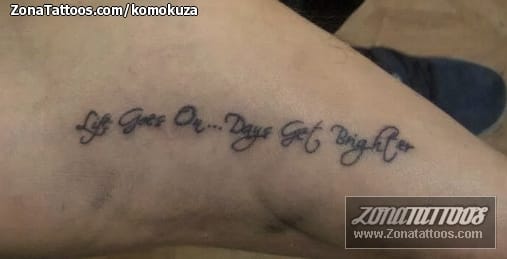 Foto de tatuaje Letras, Frases