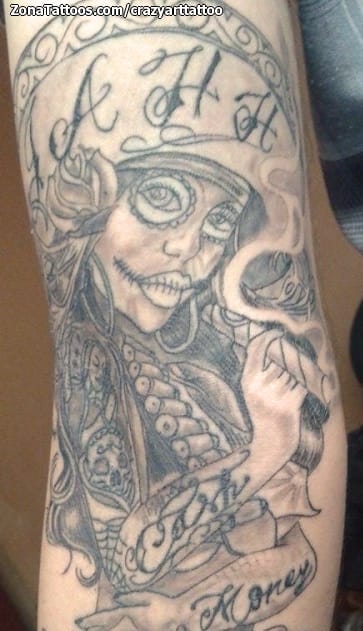 Tattoo photo Chicanos, Catrina