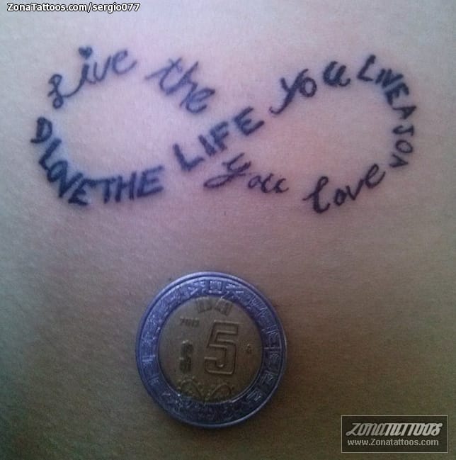 Foto de tatuaje Infinitos, Frases, Letras