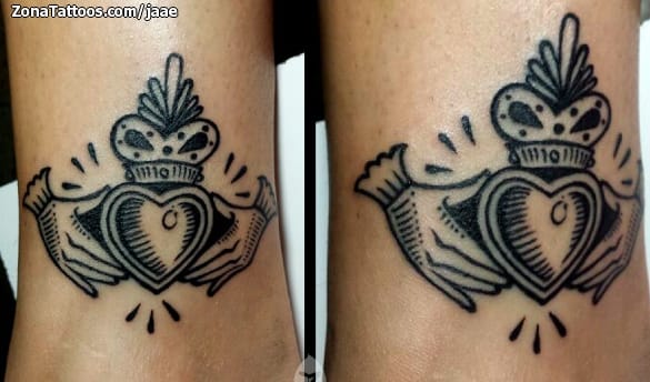 Foto de tatuaje Corazones, Manos, Coronas