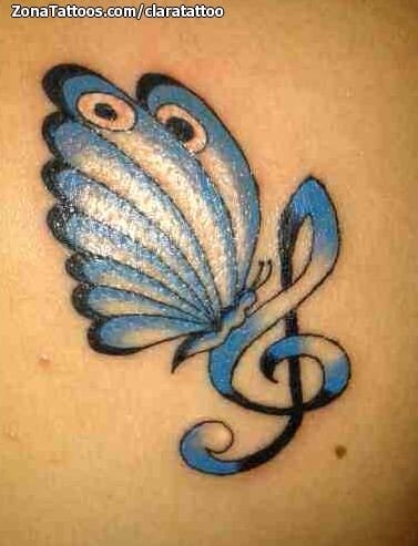 Buy Music Note Butterfly Outline Temporary Tattoo Lyrics Online in India   Etsy