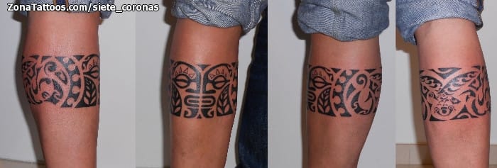 Tattoo photo Maori, Leg