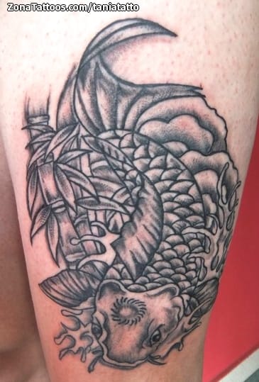 Foto de tatuaje Koi, Peces, Orientales