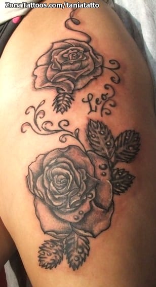 Tattoo photo Roses, Flowers