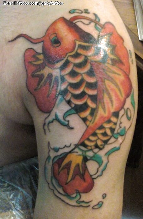 Foto de tatuaje Koi, Peces, Orientales