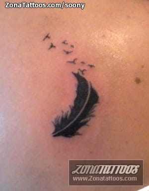 Foto de tatuaje Plumas