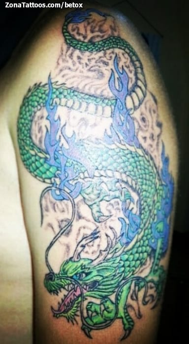 Foto de tatuaje Dragones, Orientales