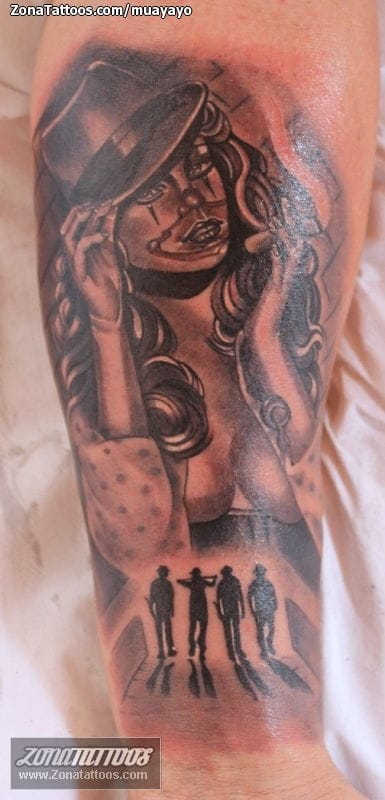 Foto de tatuaje Chicanos, Siluetas, Chicas