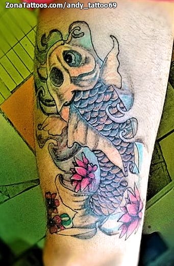 Foto de tatuaje Koi, Peces, Orientales