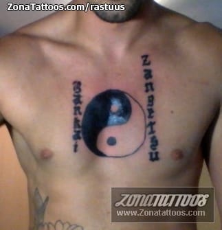 Tattoo photo Yin Yang, Chest