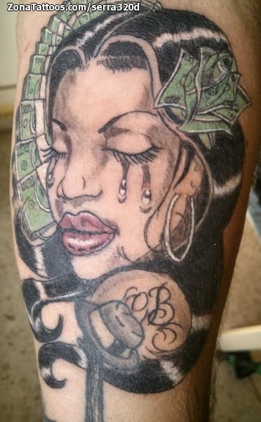 Tattoo photo Faces, Money, Chicanos