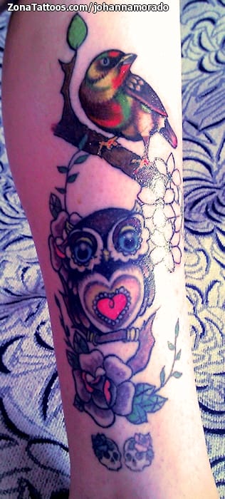 Tattoo photo Birds, Animals, Owls