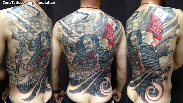 Tattoo of Samurai, Asian, Back Tattoo of Samurai, Asian, Back