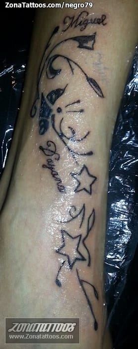 Foto de tatuaje Estrellas, Filigranas