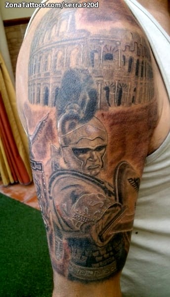 Tattoo photo Warriors, Monuments