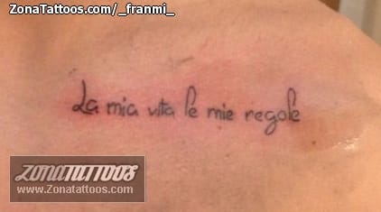 Foto de tatuaje Frases, Letras