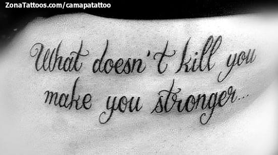 Foto de tatuaje Frases, Letras