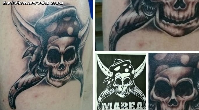 Foto de tatuaje Piratas, Calaveras