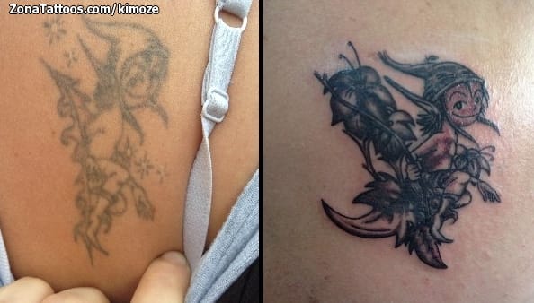 Foto de tatuaje Duendes, Fantasía, Cover Up