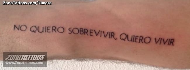 Foto de tatuaje Frases, Letras