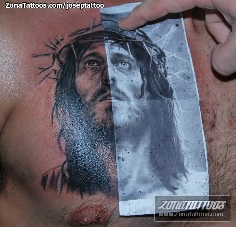 Tattoo photo Christ, Religious, Chest