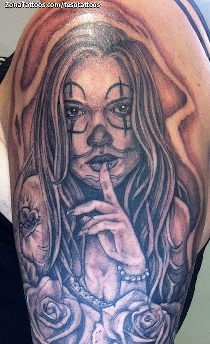 Tattoo photo Girls, Chicanos, People