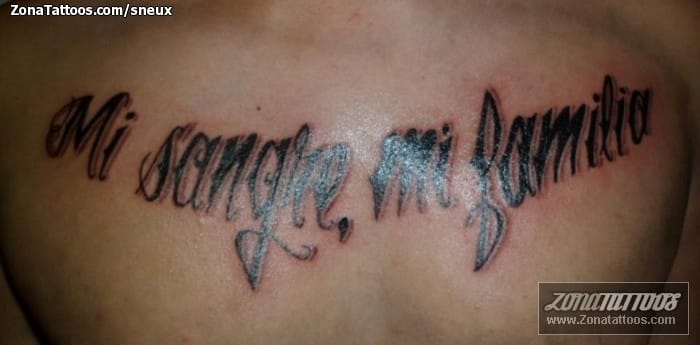 Foto de tatuaje Letras, Frases, Pecho